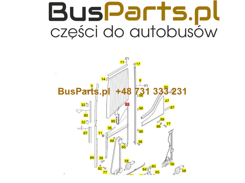 SZYBA KIEROWCY TOURISMO SETRA 415GT 416GT PODGRZEWANA A6327201420