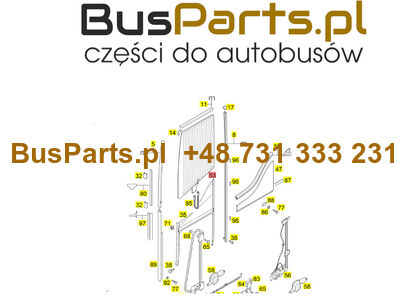SZYBA KIEROWCY TOURISMO SETRA 415GT 416GT PODGRZEWANA A6327201420