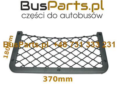 SIATKA FOTELA PASAŻERA CZARNA 370mm X 180mm BOVA VAN HOOL NEOPLAN FOTELE KIEL