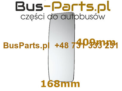 WKŁAD, SZKŁO LUSTERKA SETRA 315GT, GTHD, HD, HDH 409X168mm